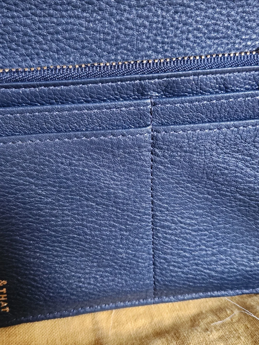 FOSSIL Blue Leather Passport Holder